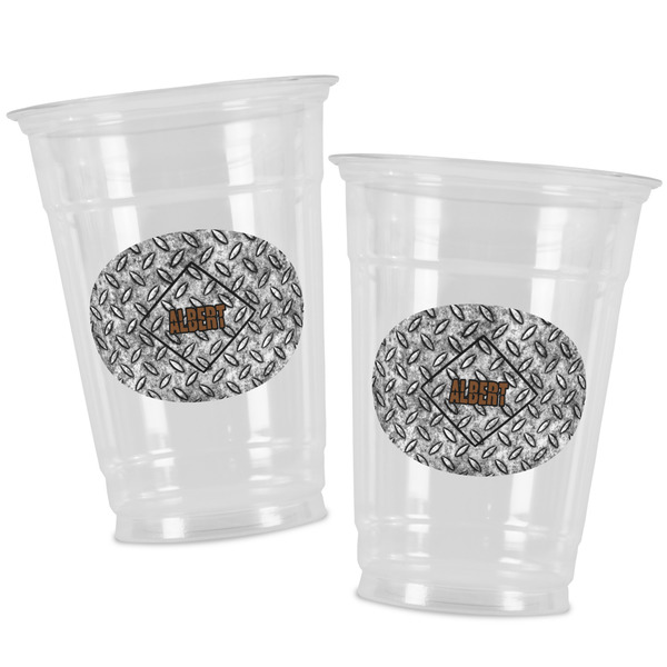 Diamond Plate Party Cups - 16oz - Alt View