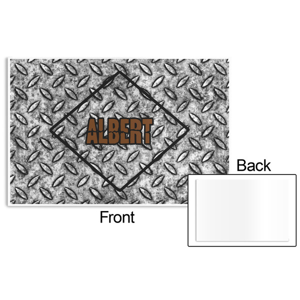 Diamond Plate Disposable Paper Placemat - Front & Back