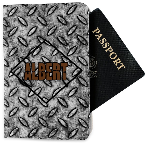 Custom Diamond Plate Passport Holder - Fabric (Personalized)