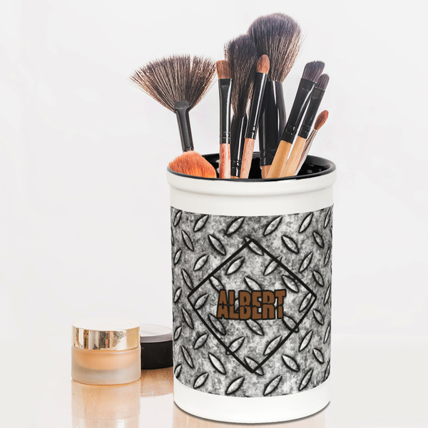 Diamond Plate Pencil Holder - LIFESTYLE makeup