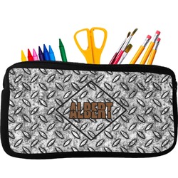 Diamond Plate Neoprene Pencil Case - Small w/ Name or Text