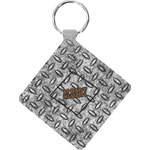 Diamond Plate Diamond Plastic Keychain w/ Name or Text