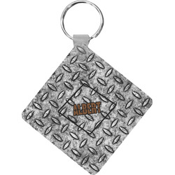 Diamond Plate Diamond Plastic Keychain w/ Name or Text