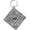 Diamond Plate Diamond Plastic Keychain w/ Name or Text