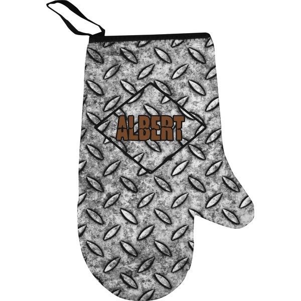 Custom Diamond Plate Right Oven Mitt (Personalized)