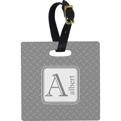 Diamond Plate Square Luggage Tag (Personalized) - YouCustomizeIt