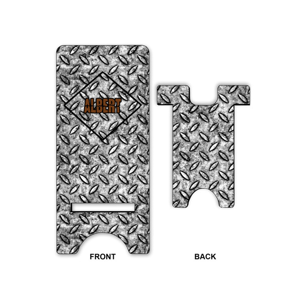 Diamond Plate Phone Stand - Front & Back