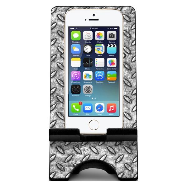 Diamond Plate Phone Stand w/ Phone