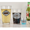 Diamond Plate Pint Glass - Two Content - In Context