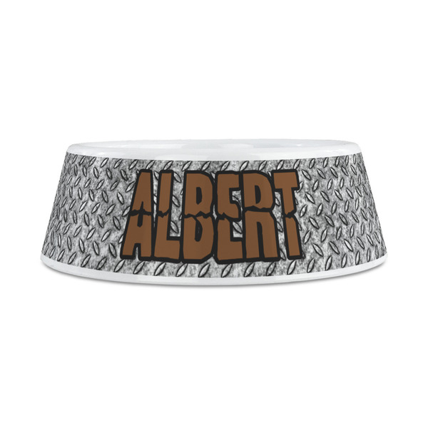 Diamond Plate Plastic Dog Bowls - Medium - FRONT