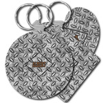 Diamond Plate Plastic Keychain (Personalized)