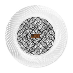 Diamond Plate Plastic Party Dinner Plates - 10" (Personalized)