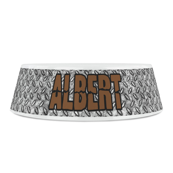 Diamond Plate Plastic Pet Bowls - Small - FRONT