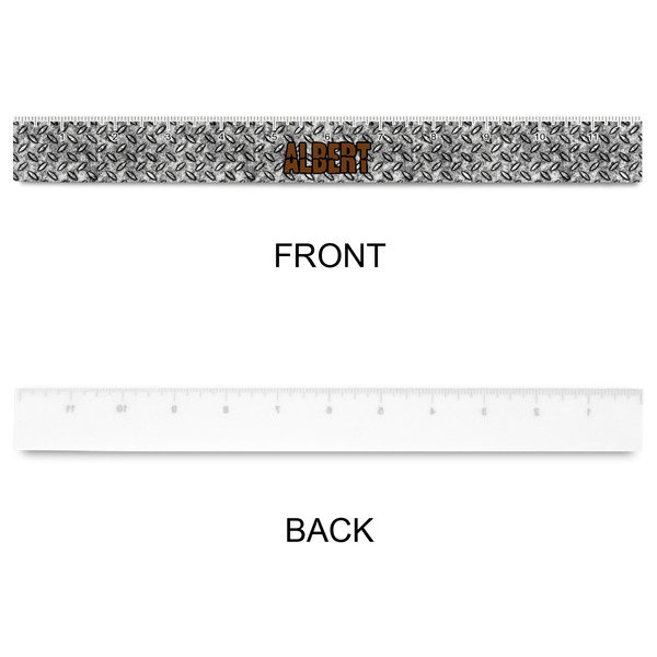 Diamond Plate Plastic Ruler - 12" - APPROVAL