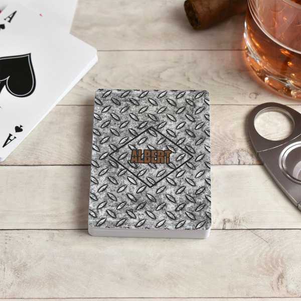 Diamond Plate Playing Cards - In Context