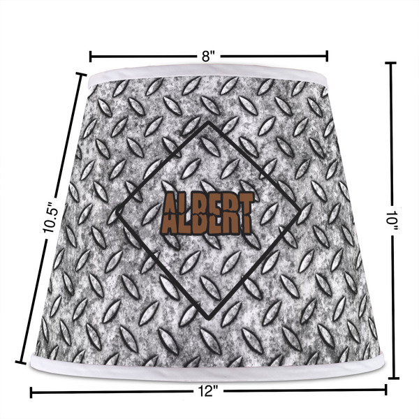 Diamond Plate Poly Film Empire Lampshade - Dimensions