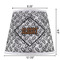 Diamond Plate Poly Film Empire Lampshade - Dimensions