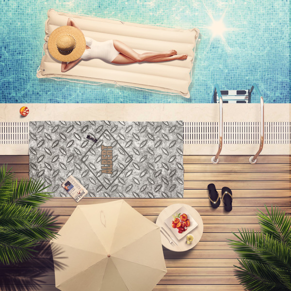 Diamond Plate Pool Towel Lifestyle