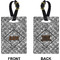 Diamond Plate Rectangle Luggage Tag (Front + Back)
