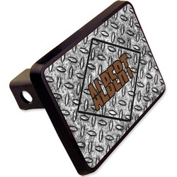 Diamond Plate Rectangular Trailer Hitch Cover - 2" (Personalized)
