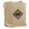Diamond Plate Reusable Cotton Grocery Bag - Front View