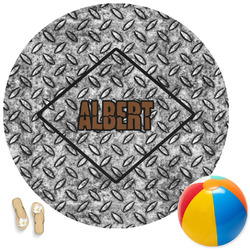 Diamond Plate Round Beach Towel (Personalized)