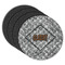 Diamond Plate Round Rubber Backed Coasters - Set of 4 (Personalized)
