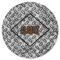 Diamond Plate Round Rubber Backed Coaster (Personalized)