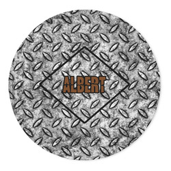 Diamond Plate 5' Round Indoor Area Rug (Personalized)