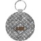 Diamond Plate Round Plastic Keychain (Personalized)
