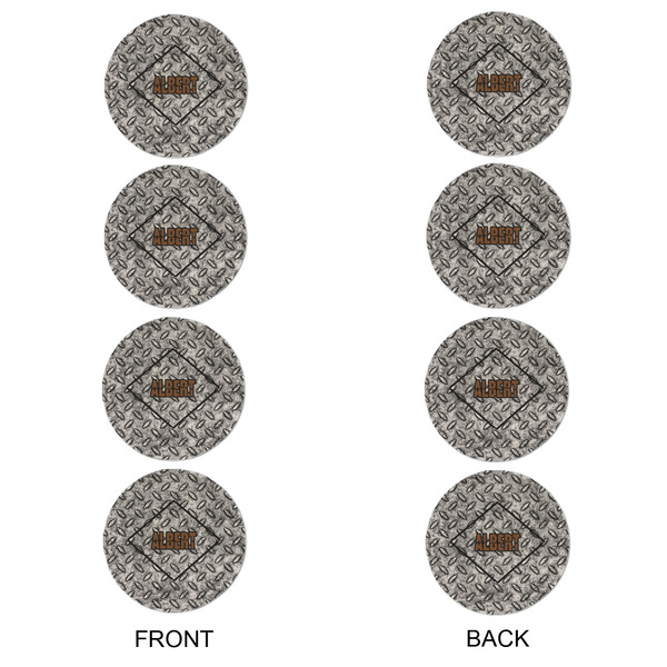 Diamond Plate Round Linen Placemats - APPROVAL Set of 4 (double sided)