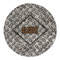 Diamond Plate Round Linen Placemats - FRONT (Single Sided)