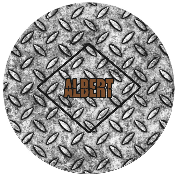 Diamond Plate Round Mousepad - APPROVAL