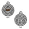 Diamond Plate Round Pet ID Tag - Large - Approval