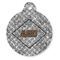 Diamond Plate Round Pet ID Tag - Large (Personalized)