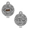 Diamond Plate Round Pet Tag - Front & Back