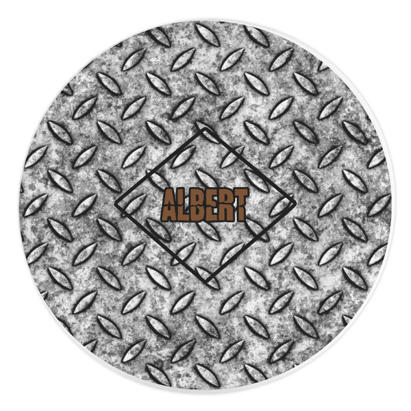 Custom Diamond Plate Round Stone Trivet (Personalized)