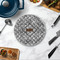 Diamond Plate Round Stone Trivet - In Context View