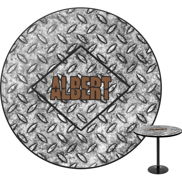 Custom Diamond Plate Round Table (Personalized)