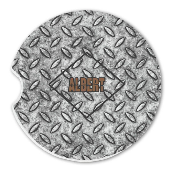 Diamond Plate Sandstone Car Coaster - Single