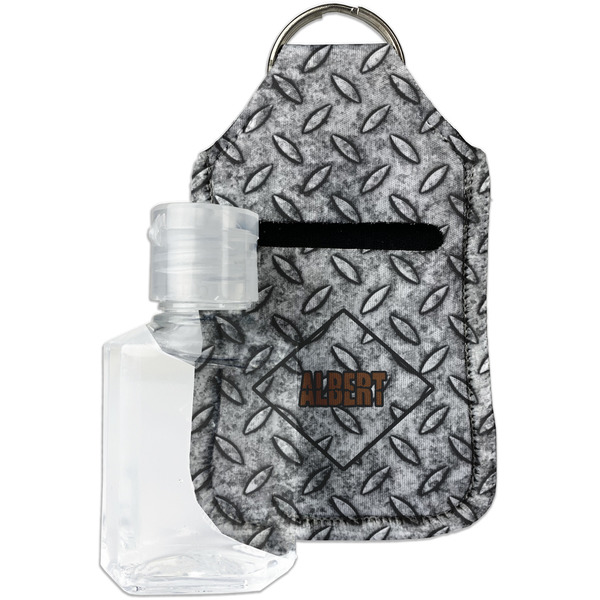 Custom Diamond Plate Hand Sanitizer & Keychain Holder - Small (Personalized)