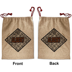 Diamond Plate Santa Sack - Front & Back (Personalized)