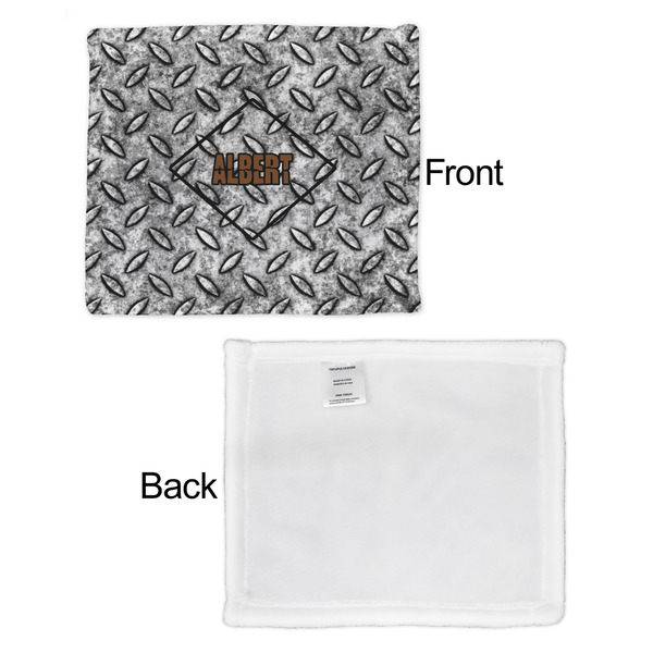 Diamond Plate Security Blanket - Front & White Back View