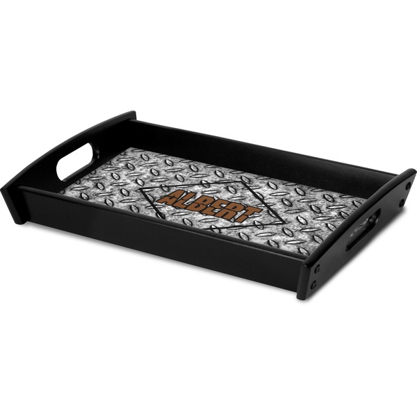 Diamond Plate Serving Tray Black - Corner