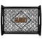 Diamond Plate Black Wooden Tray - Large (Personalized)