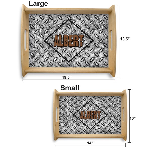 Diamond Plate Serving Tray Wood Sizes