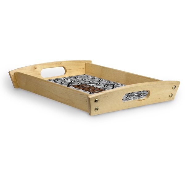 Diamond Plate Serving Tray Wood Small - Corner