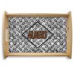 Diamond Plate Natural Wooden Tray - Small (Personalized)