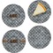 Diamond Plate Set of Appetizer / Dessert Plates