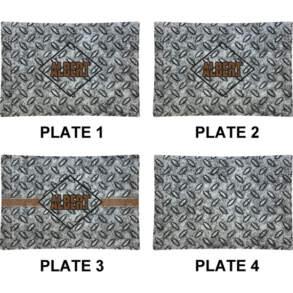 Diamond Plate Set of Rectangular Appetizer / Dessert Plates (Approval)